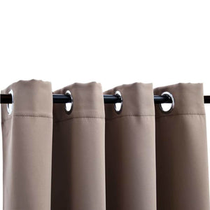 vidaXL Rideaux occultants à œillets 2 pcs Taupe 140x175 cm