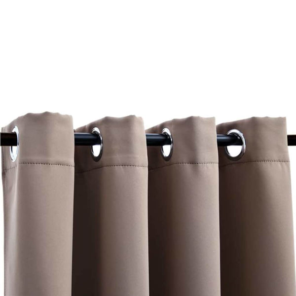 vidaXL Rideaux occultants à œillets 2 pcs Taupe 140x175 cm