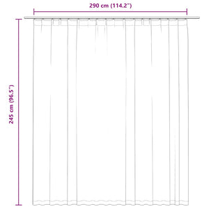 Verdunkelungsvorhang mit Haken Taupe 290 x 245 cm