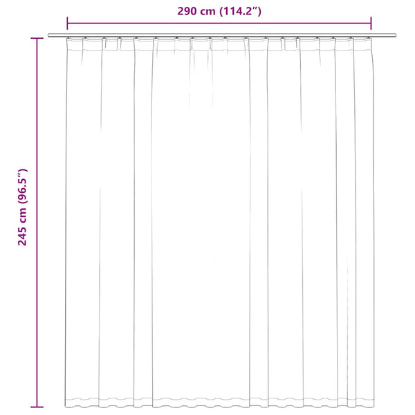 Verdunkelungsvorhang mit Haken Taupe 290 x 245 cm