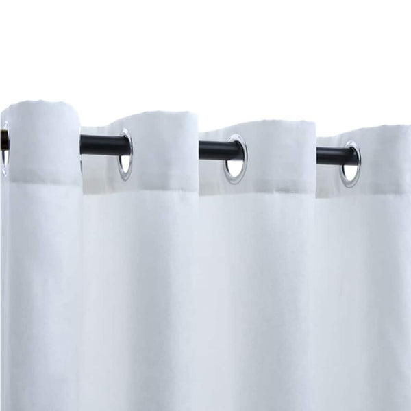 vidaXL Rideaux occultants à œillets 2 pcs Blanc cassé 140x225 cm