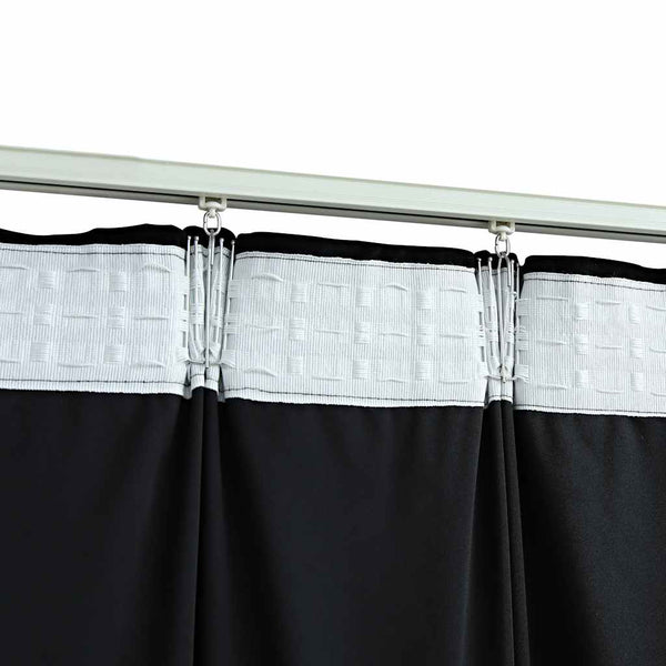 Verdunkelungsvorhänge mit Haken 2 Stk. Samt Schwarz 140x175 cm