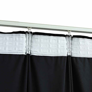 Verdunkelungsvorhänge mit Haken 2 Stk. Samt Schwarz 140x245 cm