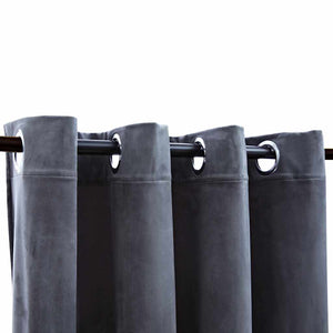 Verdunkelungsvorhang mit Metallösen Samt Anthrazit 290 x 245 cm