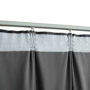vidaXL Rideaux occultants avec crochets 2 pcs Velours anthracite 140x175 cm