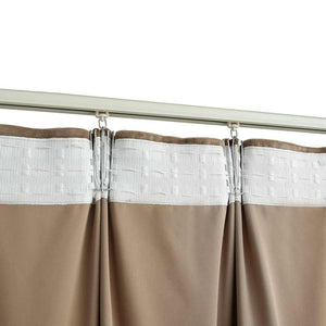 Verdunkelungsvorhänge mit Haken 2 Stk. Samt Beige 140x175cm