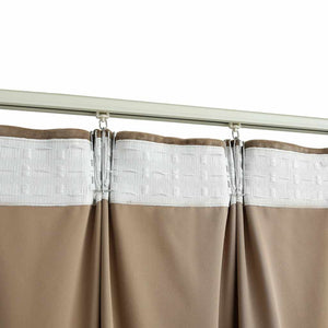 Verdunkelungsvorhang mit Haken Samt Beige 290 x 245 cm