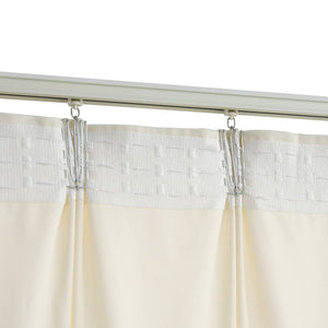 Verdunkelungsvorhänge mit Haken 2 Stk. Samt Creme 140x245cm