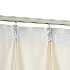 Verdunkelungsvorhang mit Haken Samt Creme 290 x 245 cm