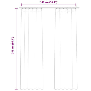 Verdunkelungsvorhänge Haken 2 Stk. Samt Antik-Rosa 140x245cm
