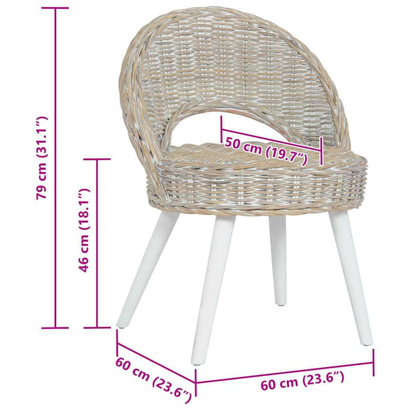 Sessel Kubu-Rattan Weiß
