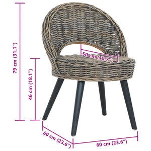 Sessel Kubu-Rattan Schwarz