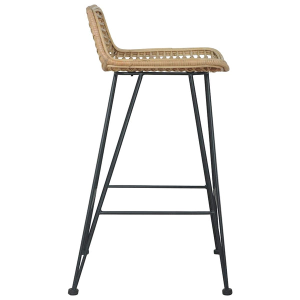 vidaXL Bar Stools 2 pcs Rattan Natural