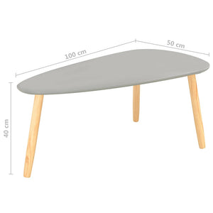 Couchtische 2 Stk. Grau Kiefer Massivholz