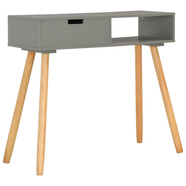 Konsolentisch Grau 80x30x72 cm Kiefer Massivholz