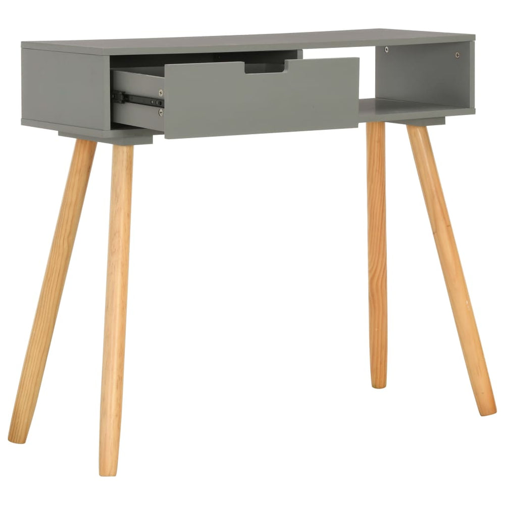 Konsolentisch Grau 80x30x72 cm Kiefer Massivholz