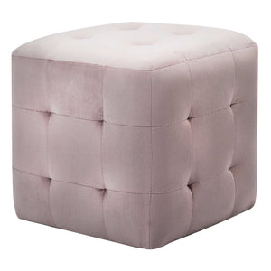 vidaXL Poufs 2 pcs Rose 30x30x30 cm Velours