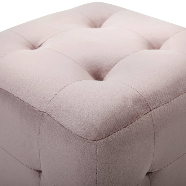 vidaXL Poufs 2 pcs Rose 30x30x30 cm Velours