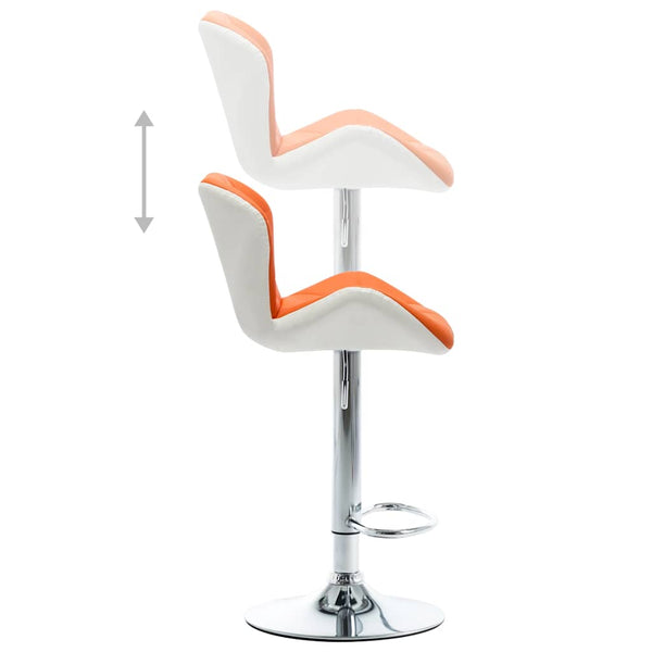 Barhocker Orange 44 x 48 x 105,5 cm Kunstleder