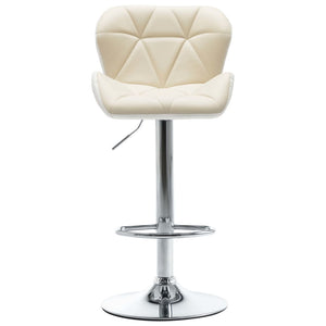 vidaXL Tabourets de bar 2 pcs Crème Similicuir