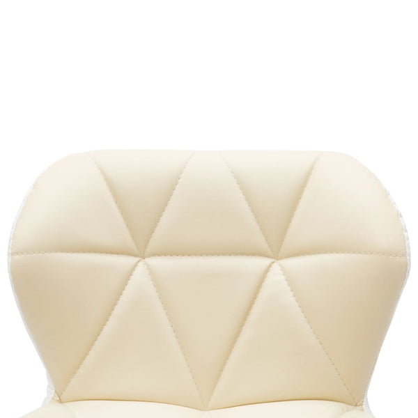 vidaXL Tabourets de bar 2 pcs Crème Similicuir