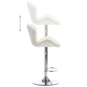 Barhocker 2 Stk. Creme Kunstleder
