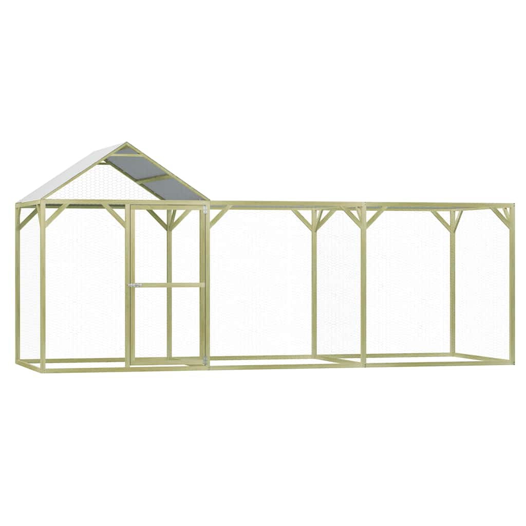 Hühnerkäfig 4,5x1,5x2 m Imprägniertes Kiefernholz