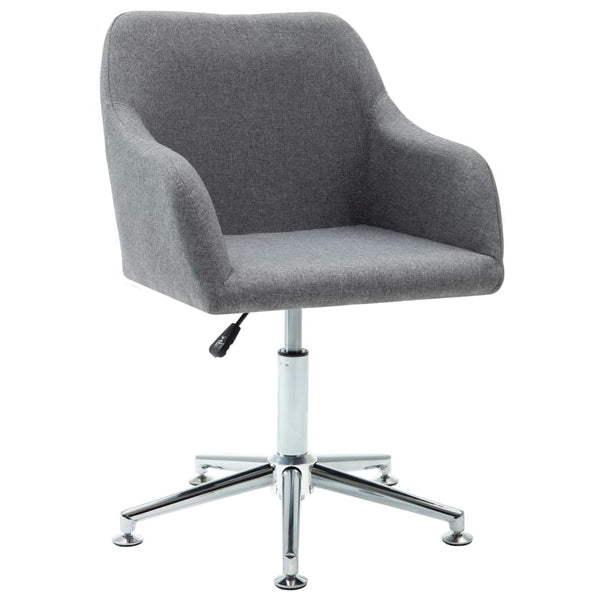vidaXL Chaises de salle à manger pivotantes 4 pcs Tissu gris clair