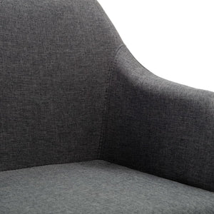 Esszimmerstühle Drehbar 4 Stk. Dunkelgrau Stoff