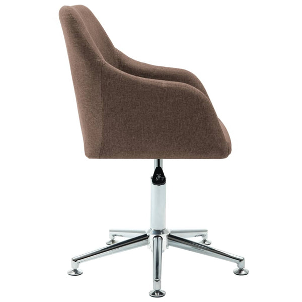 Esszimmerstühle Drehbar 4 Stk. Braun Stoff