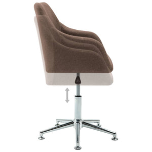 Esszimmerstühle Drehbar 4 Stk. Braun Stoff