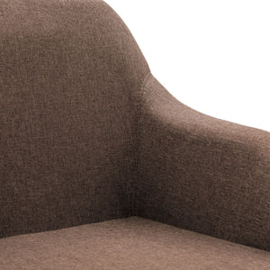 Esszimmerstühle Drehbar 4 Stk. Braun Stoff