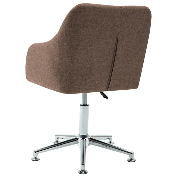 Esszimmerstühle Drehbar 6 Stk. Braun Stoff