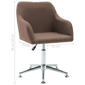 Esszimmerstühle Drehbar 6 Stk. Braun Stoff