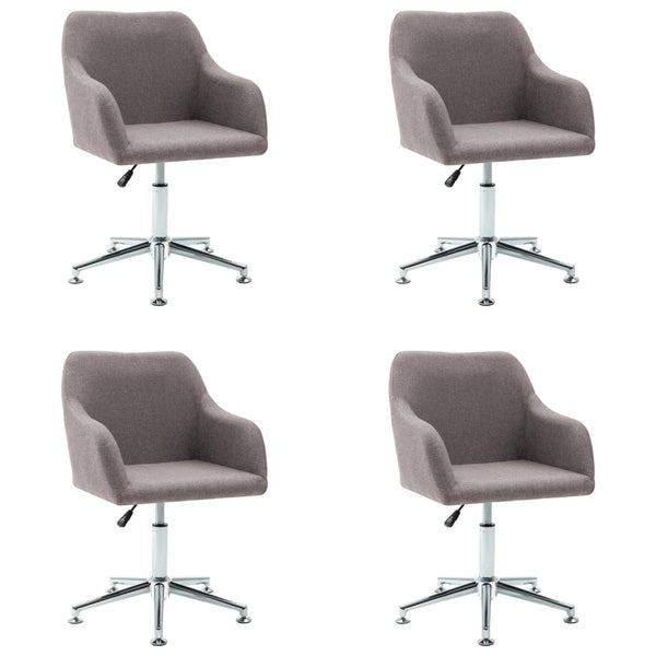 Esszimmerstühle Drehbar 4 Stk. Taupe Stoff