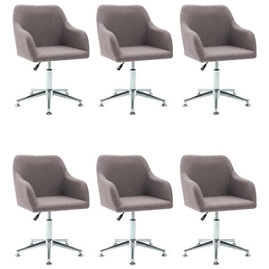 Esszimmerstühle Drehbar 6 Stk. Taupe Stoff