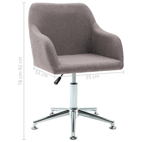 Esszimmerstühle Drehbar 6 Stk. Taupe Stoff