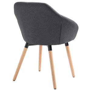 vidaXL Chaises de salle à manger 4 pcs Gris foncé Tissu