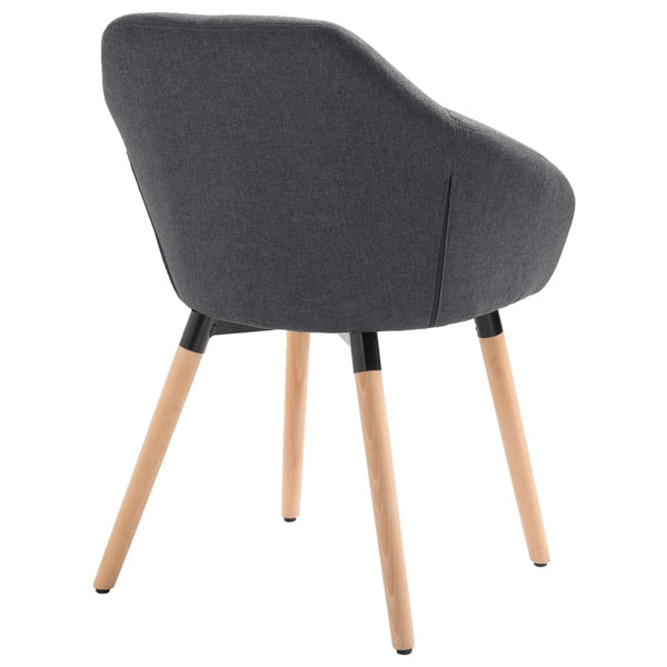 vidaXL Chaises de salle à manger 4 pcs Gris foncé Tissu