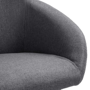 vidaXL Chaises de salle à manger 4 pcs Gris foncé Tissu