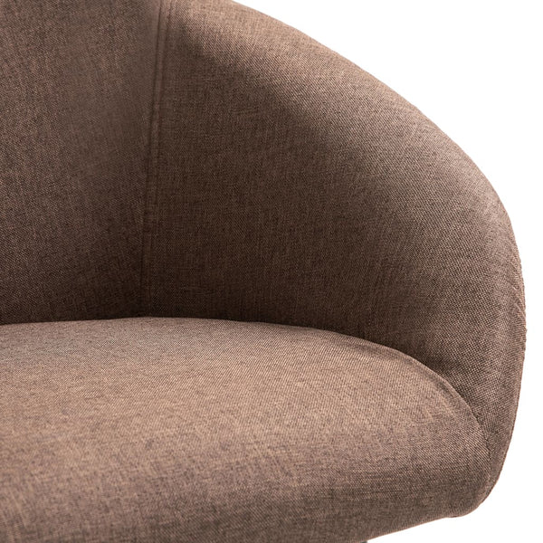 vidaXL Chaises de salle à manger 4 pcs Marron Tissu