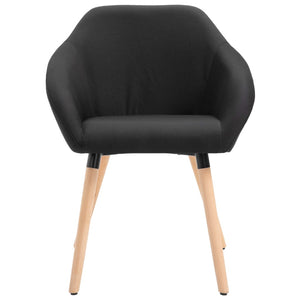 vidaXL Chaises de salle à manger 4 pcs Tissu noir