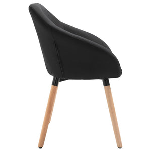 vidaXL Chaises de salle à manger 4 pcs Tissu noir