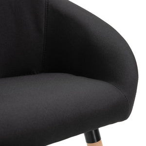 vidaXL Dining Chairs 4 pcs Black Fabric
