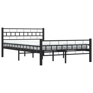 Bettgestell Schwarz Stahl 140×200 cm