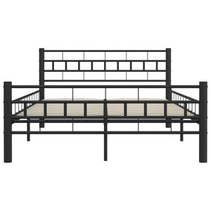 Bettgestell Schwarz Stahl 140×200 cm