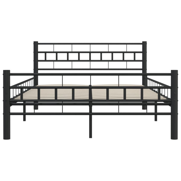 Bettgestell Schwarz Stahl 140×200 cm