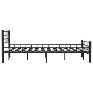 Bettgestell Schwarz Stahl 140×200 cm