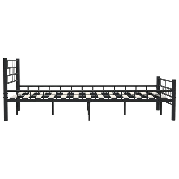 Bettgestell Schwarz Stahl 140×200 cm