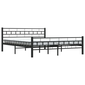 Bettgestell Schwarz Stahl 160×200 cm